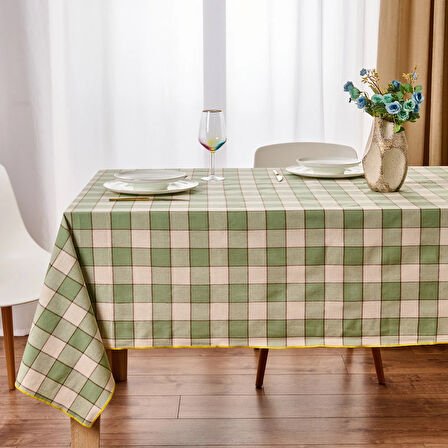 Toscana Masa Örtüsü - Ekru / Yeşil - 150x220 cm