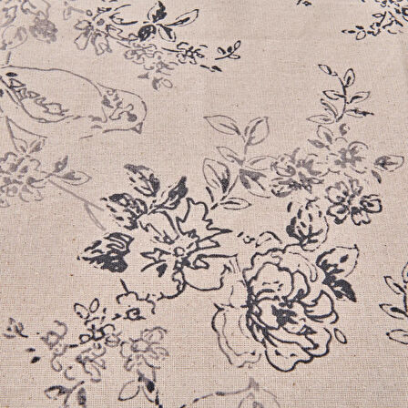 Evora Masa Örtüsü - Ekru / Siyah - 150x220 cm