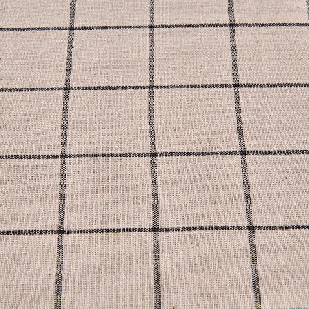 Trallies Masa Örtüsü - Ekru / Siyah - 150x220 cm