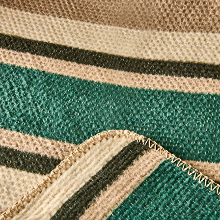 Soft Huzra Pamuklu Tv Battaniyesi - Yeşil - 130x170 cm