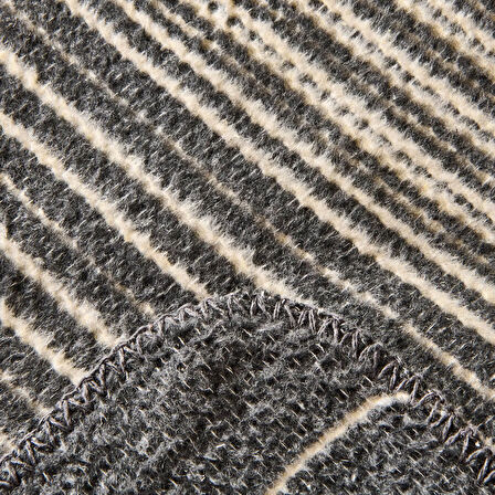 Soft Victor Pamuklu Tek Kişilik Battaniye - Antrasit - 150x200 cm