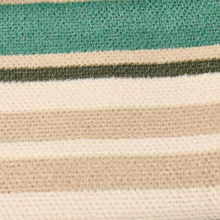 Soft Huzra Pamuklu Çift Kişilik Battaniye - Yeşil - 200x220 cm