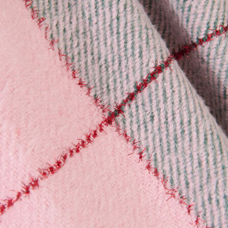 Soft Vintera Pamuklu Tv Battaniyesi - Kırmızı / Yeşil - 130x170 cm