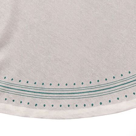 Soft Nova Yuvarlak Masa Örtüsü - Ekru - 150x150 cm