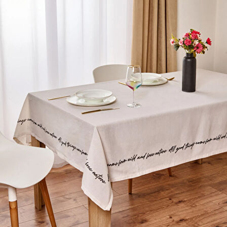 Soft Ruvo Masa Örtüsü - Ekru - 140x200 cm