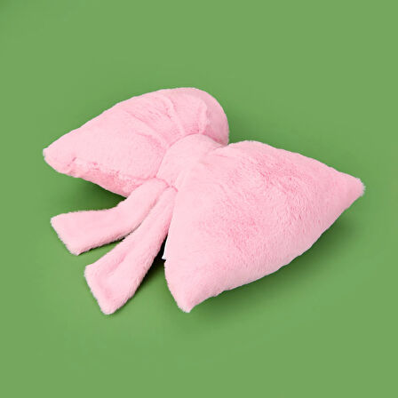Soft Kurdele Figürlü Yastık - Pembe - 40x30 cm