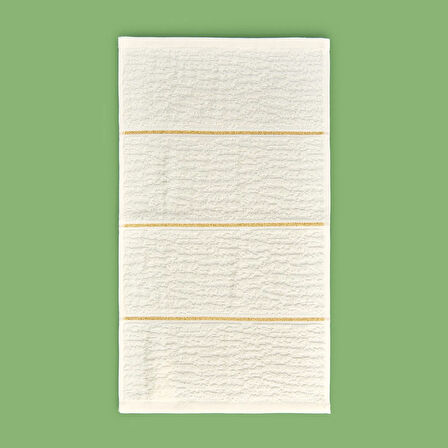 Soft Golden Star Line El Havlusu - Ekru - 30x50 cm