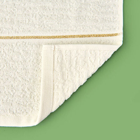 Soft Golden Star Line El Havlusu - Ekru - 30x50 cm