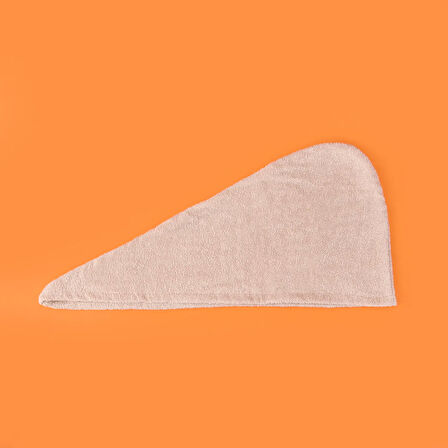 Soft Pamuk Saç Havlusu - Bej - 55x25 cm