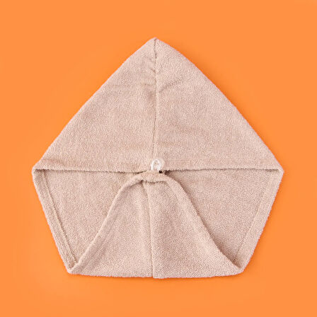 Soft Pamuk Saç Havlusu - Bej - 55x25 cm