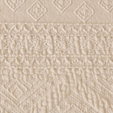 Soft Salhi Çift Kişilik Yatak Örtüsü Seti - Krem - 230x240 cm