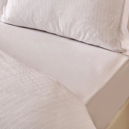 Soft Dobby Weave Çift Kişilik Nevresim Takımı - Beyaz