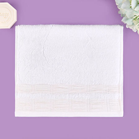 Soft Golden Star Shiny El Havlusu - Ekru - 30x50 cm