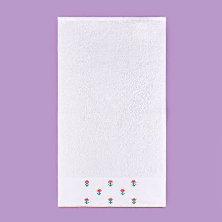 Soft Urban Delight Braga El Havlusu - Ekru / Turuncu - 30x50 cm