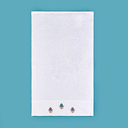 Soft Urban Delight Nakışlı El Havlusu - Ekru - 30x50 cm