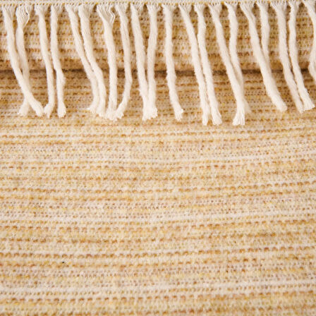 Soft Luma Pamuklu Tek Kişilik Battaniye - Bej / Krem - 150x200 cm