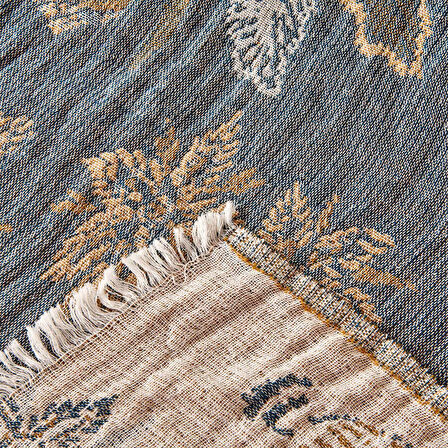 Soft Mavera Çift Kişilik Yatak Örtüsü - Mavi - 230x240 cm