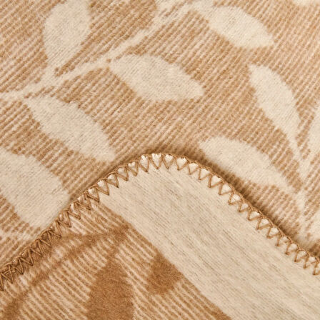 Soft Sprig Pamuklu Tv Battaniyesi - Bej - 130x170 cm