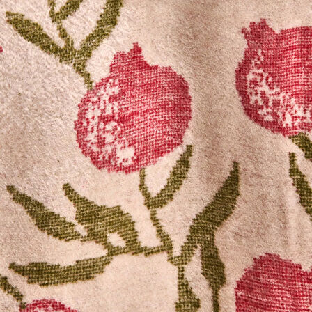 Soft Granate Pamuklu Tv Battaniyesi - Ekru / Kırmızı - 130x170 cm