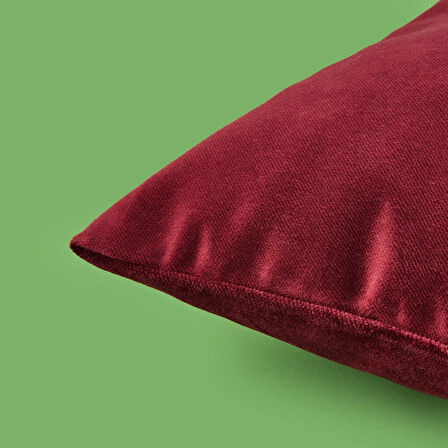 Soft Shiney Kırlent - Bordo - 40x40 cm