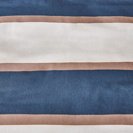 Soft Horizon Çift Kişilik Nevresim Takımı - Beyaz / Lacivert