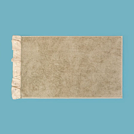 Soft Green Culture Twin Papatya Desenli Yüz Havlusu - Yeşil - 50x90 cm