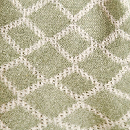 Soft Zivra Pamuklu Tv Battaniyesi - Yeşil - 130x170 cm