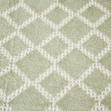 Soft Zivra Pamuklu Tek Kişilik Battaniye - Yeşil - 150x200 cm