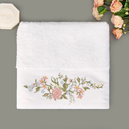 Alise Yüz Havlusu - Ekru - 50x90 cm