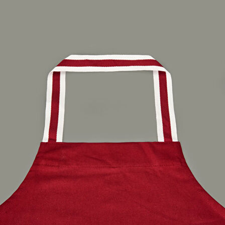 Gabardin Mutfak Önlüğü - Kırmızı - 65x80 cm