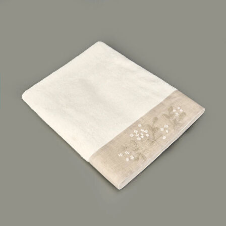 Elanor Banyo Havlusu - Ekru - 70x140 cm