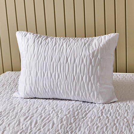 Soft Sıvı Geçirmez Kapitoneli Yastık Alezi - Beyaz - 50x70 cm