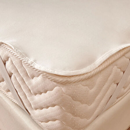 Soft Sane Basic Çift Kişilik Sıvı Geçirmez Lastikli Alez - Beyaz - 160x200 cm