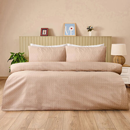 Soft Tanura Kolay Ütülenir Tek Kişilik Nevresim Seti - Bej