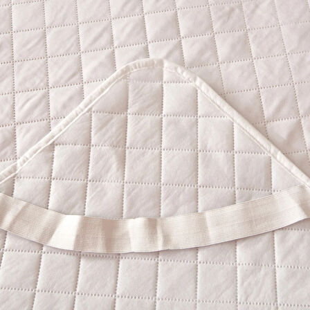 Soft Nando Basic Çift Kişilik Lastikli Alez - Beyaz - 160x200 cm