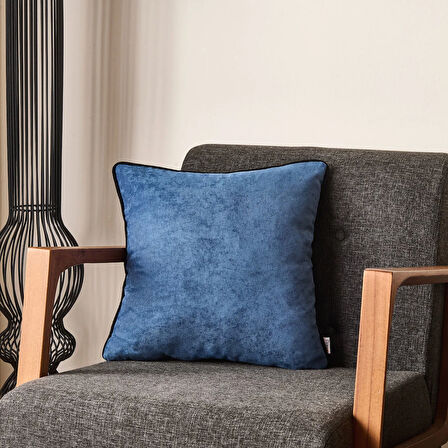 Soft Asas Kırlent - Mavi - 45x45 cm