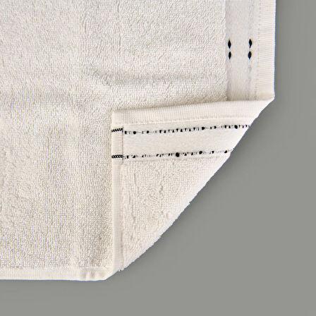 Soft Tiny El Havlusu - Ekru / Siyah - 30x50 cm