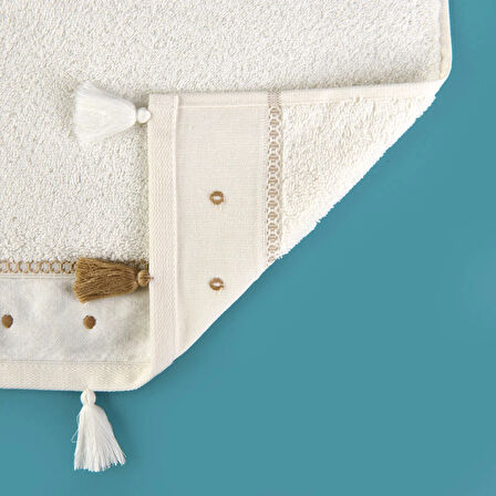 Soft Piene El Havlusu - Ekru / Bej - 30x50 cm