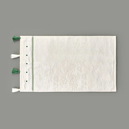 Soft Piene El Havlusu - Ekru / Yeşil - 30x50 cm