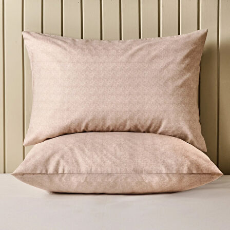 Soft Tanura Kolay Ütülenir 2'li Yastık Kılıfı - Bej - 50x70 cm