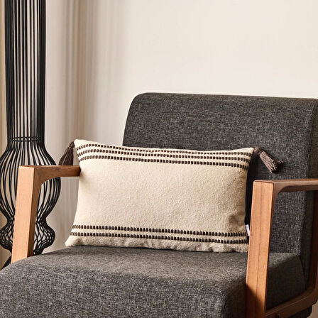 Soft Sanvi Kırlent - Ekru - 30x50 cm