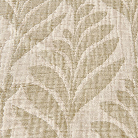 Soft Sardin Çift Kişilik Yatak Örtüsü - Ekru / Haki - 220x240 cm