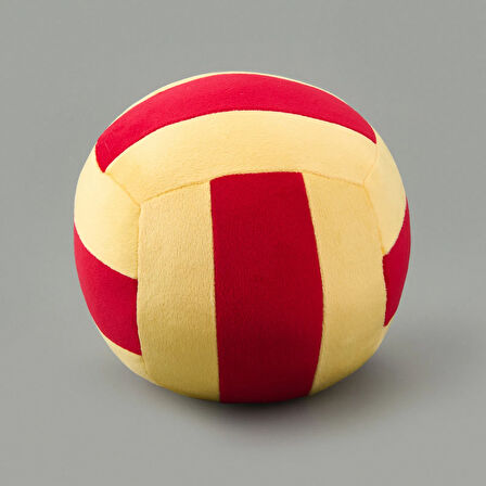 Soft Voleybol Topu Figürlü Yastık - Kırmızı / Sarı - 20 cm