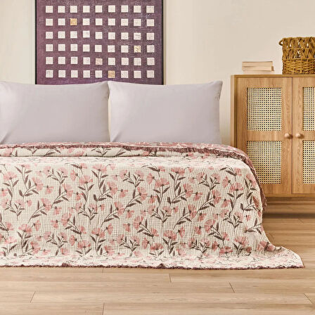 Soft Vinerya Tek Kişilik Yatak Örtüsü - Krem - 160x255 cm