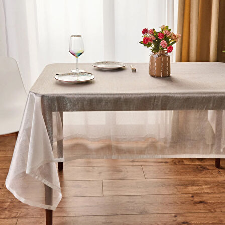 Soft Party Masa Örtüsü - Beyaz - 140x220 cm