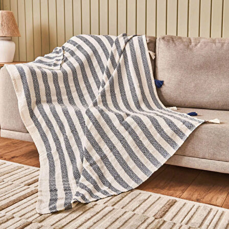 Soft Hill Koltuk Örtüsü - Lacivert - 115x200 cm