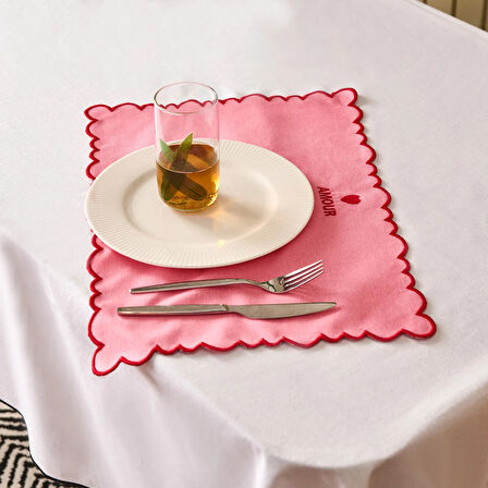 Soft Amore Amerikan Servis - Pembe - 30x50 cm