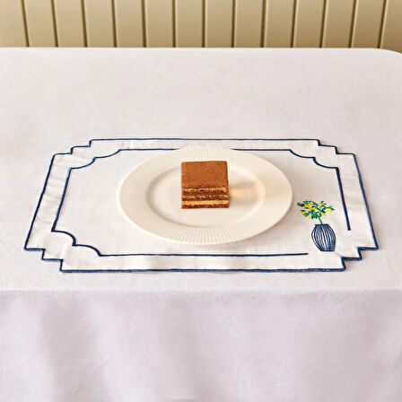 Soft Lime Amerikan Servis - Beyaz - 30x50 cm