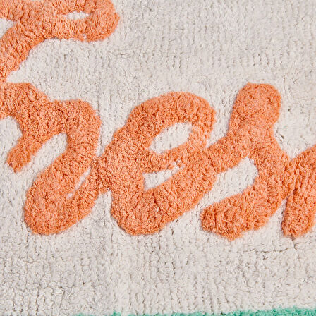 Soft Fresh Granny Tufting Banyo Paspası - Beyaz - 60x90 cm