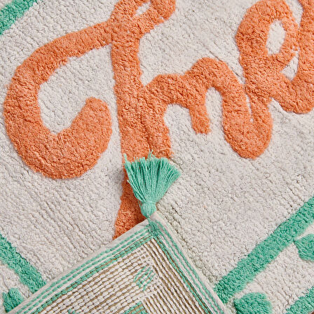 Soft Fresh Granny Tufting Banyo Paspası - Beyaz - 60x90 cm